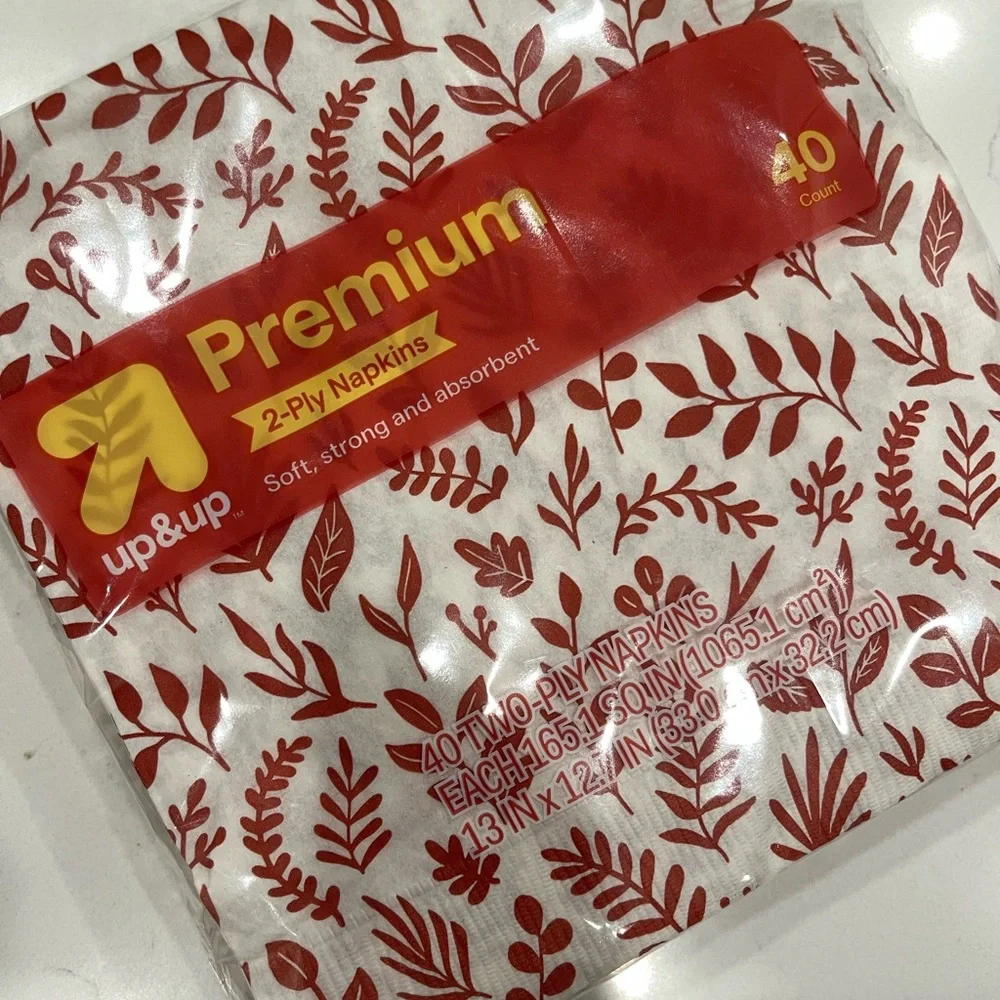 Red and White Paper Plates and Napkins Set